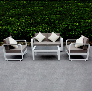 बेहतर गुणवत्ता वाले शाही होटल रिसॉर्ट विला आउटडोर फर्नीचर एल्यूमीनियम सोफे का उपयोग करें - Product Image 1
