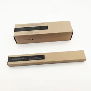 ZPT10-14 Narrow Long Custom logo Black Printing Chopstick Packaging Cosmetic Bottle Packing <strong>Box</strong> Cream Paper <strong>Kraft</strong> <strong>Box</strong> - Product Image 1