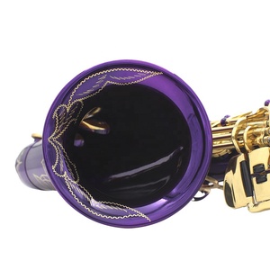 Saxophone professionnel chinois de haute qualité, bon marché, vente directe d'usine, ton <span class=keywords><strong>alto</strong></span>, couleur violet et blanc, laque - Product Image 5