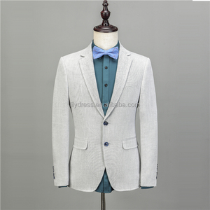 NA44 tuta da uomo di Design 3 pezzi bianco blu abiti uomo smoking abiti da sposa per uomo stile Casual - Product Image 2