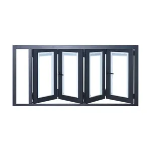 YY highend AS2047 bifolding windows תרמית לשבור אלומיניום זיגוג כפול מתקפל דלת/bifolding דלת גרמנית חומרה