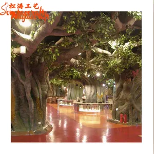 Gerçekçi büyük yapay dekoratif ağaç benzersiz tasarım ağaç düğün sahte ağaç
