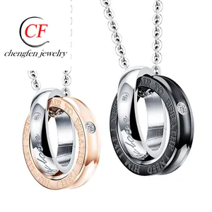 Accessori donna coppia cerchio in acciaio inossidabile produttori di ciondoli personalizzati
