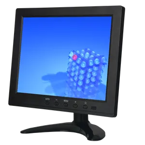 Kecil Ukuran 8 Inch LCD Warna Video Monitor VGA BNC AV Hdmied Input untuk PC CCTV Keamanan Rumah