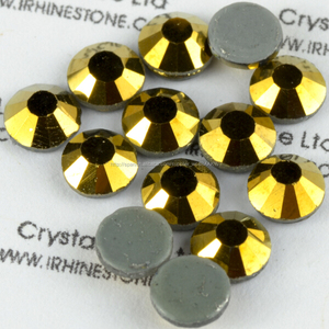 Cristal caliente del arreglo hematita Oro, Rhinestone espalda plana para la ropa - Product Image 1