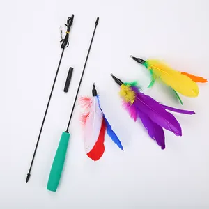 Factory Price Pet Three Replacement Feather Cat Teasers Pack