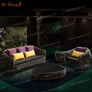 Mr.Dream High End Weerbestendig China Fabrikant Leisure Commerciële Hotel Rotan Tuin Sofa Set