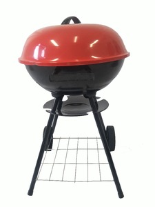 <span class=keywords><strong>Barbecue</strong></span> au <span class=keywords><strong>charbon</strong></span> de bois portable de 17 pouces, appareil de cuisson avec <span class=keywords><strong>chariot</strong></span> pour la maison, le jardin, le camping, l'extérieur, en acier filé - Product Image 2