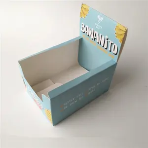 Custom Printed Cardboard Counter Display Boxes For Energy Bar Chocolate Bar Box Matte Surface