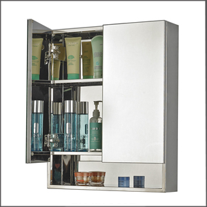 Double porte armoires <span class=keywords><strong>à</strong></span> <span class=keywords><strong>pharmacie</strong></span> avec miroir, qualité étagère murale en acier inoxydable miroir <span class=keywords><strong>armoire</strong></span> - Product Image 6