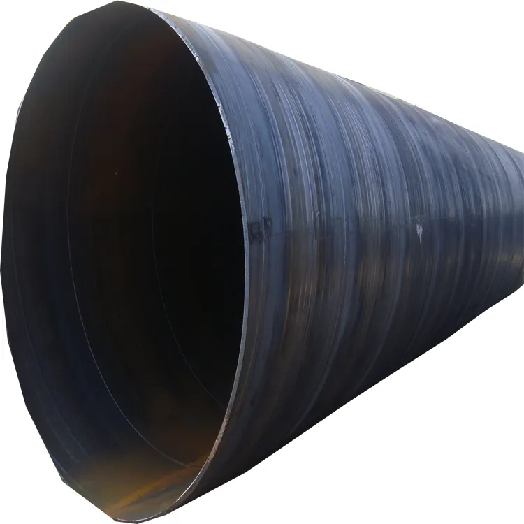 Tubería de acero soldado en espiral Q345B, tubo de acero corrugado de gran diámetro