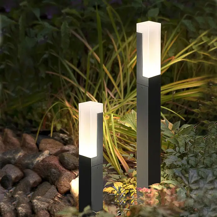 Lámpara de jardín de estilo moderno, poste led para iluminación de paisaje al aire libre, IP65, de fábrica