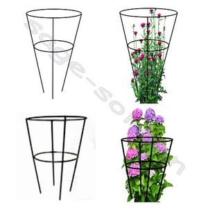 Cage <span class=keywords><strong>de</strong></span> soutien pour pivoine. Cage en <span class=keywords><strong>fil</strong></span> métallique en forme <span class=keywords><strong>de</strong></span> cône pour plante <span class=keywords><strong>de</strong></span> tomate et vigne - Product Image 1
