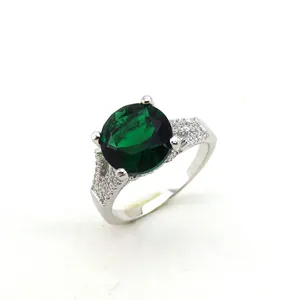 Cincin Perak Murni Israel, Cincin Berlapis Rhodium Perak 925 dengan Batu CZ