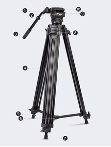 WeiFeng-trípode profesional WF718 para cámara DSLR, trípode de alta resistencia con cabezal panorámico fluido, 1,8 m, carga alta, 8kg, venta al por mayor - Product Image 6