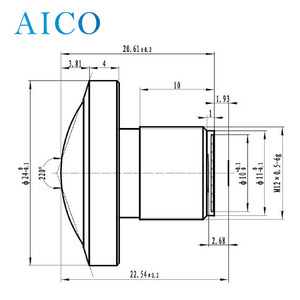 1/3.2 "F2.2 5mp 1,0 milímetros 220 graus M12xP0.5 <span class=keywords><strong>M12</strong></span> Mount Fisheye <span class=keywords><strong>Board</strong></span> Lente - Product Image 4