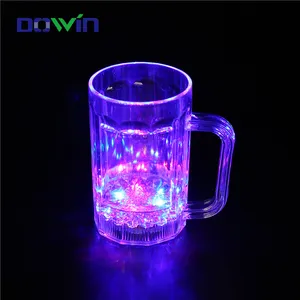 派对活动类型 led 花式啤酒杯与三灯闪烁饮用模式杯玻璃