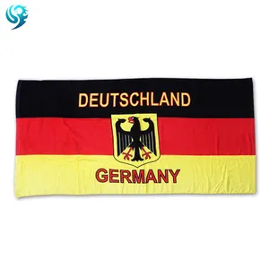 Высококачественное пляжное полотенце с реактивным принтом и флагом Германии