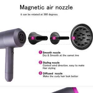 Sèche-cheveux professionnel 2 en 1 pour Salon de coiffure, en forme de marteau, souffle ionique négatif, vent chaud et froid - Product Image 2