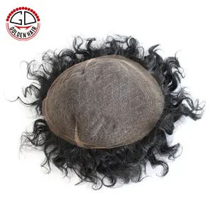 Free Style High Quality Curly Hair Replacement System For Black Men