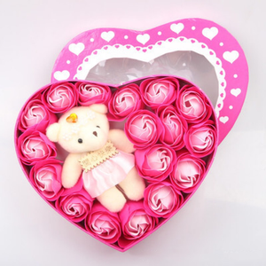 Mini Orsacchiotto <span class=keywords><strong>di</strong></span> <span class=keywords><strong>Rose</strong></span> <span class=keywords><strong>con</strong></span> <span class=keywords><strong>Cuore</strong></span> in Confezione Regalo, Colore e Dimensioni Personalizzabili, Prodotto OEM/ODM per Matrimoni, MOQ 50 Pezzi - Product Image 2