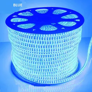 Double Row DC110V 220V SMD2835 Led Light Strip Không Thấm Nước Rope Ánh Sáng Màu Thay Đổi Led Rope Ánh Sáng Phẳng Cho Ngoài Trời Trong Nhà