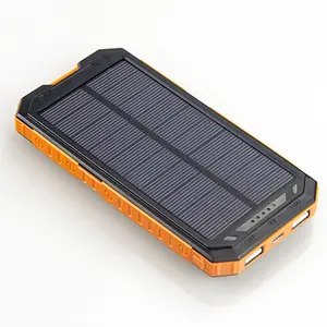 Universele 10000 mah 5 V solar power bank met begeleidingssysteem lamp