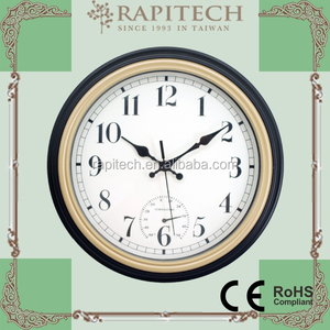 Horloge en plastique extérieure d'intérieur de 12 pouces avec le thermomètre - Product Image 3