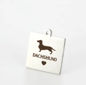 Tier Dackel Deutscher Schäferhund Golden Retriever Edelstahl Haustier Hund Hund Schlüssel bund Geschenk
