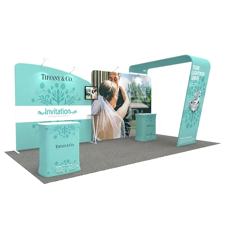 10ft Portable Custom Wave line Trade Show Displays wedding backdrop stand Background Stand Booth Modular Exhibitions