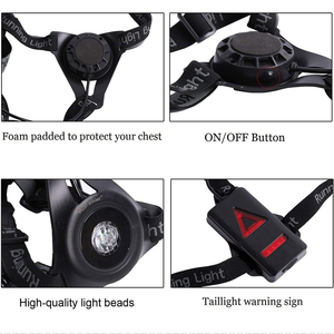 NOUVEAU feu de course USB rechargeable <span class=keywords><strong>nuit</strong></span> étanche extérieur led poitrine lumière arrière avertissement lumière de course pour le jogging de <span class=keywords><strong>nuit</strong></span> - Product Image 4