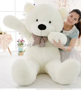Campione gratuito 120cm/47 ''gigante grande enorme giocattoli bambola bianco orsacchiotto peluche farcito morbido regalo per bambini/gigante bianco orsacchiotto