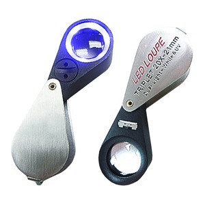 Loupe de bijoutier de haute qualité 20X avec lumière LED et UV, lentille de 21 mm, outil d'identification de bijoux - Product Image 3