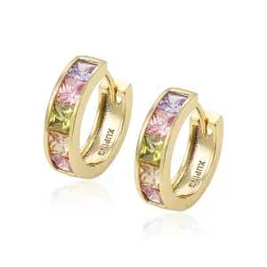 23267 xuping manufacturer women luxury accessories fashion gold jewelry wholesale 14k gold plated hoop earrings jewelry