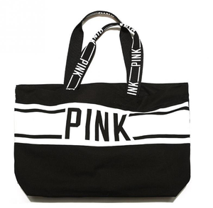 16 oz PINK logo impresión <span class=keywords><strong>cavas</strong></span> algodón bolso de mano - Product Image 1