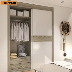 Modern Design Bed Bedroom Furniture MDF Material Double Door Wardrobe