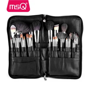 MSQ set kuas sabuk profesional 32 pcs, kosmetik kualitas tinggi grosir set kuas rias rambut alami