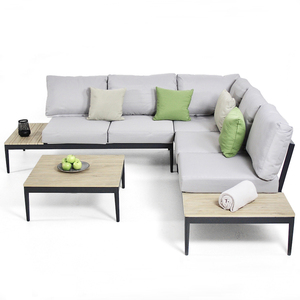 Nouveau Design Extérieur Patio <span class=keywords><strong>7</strong></span> Places <span class=keywords><strong>Teck</strong></span> Bois Salon Canapé ensemble - Product Image 1