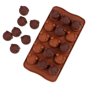 Moldes Divertidos de Cerdito, Moldes de Silicona Reutilizables Ecológicos para Hacer Jabón, Caramelos, <span class=keywords><strong>Fondant</strong></span>, Chocolate, Herramientas de Repostería con Forma de Animal - Product Image 3