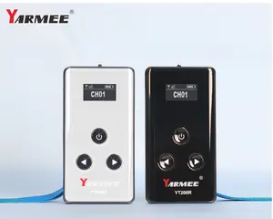 wireless audio tour guide system with charging case include 2 transmitters/mics 30 receivers/headsets YARMEE YT200