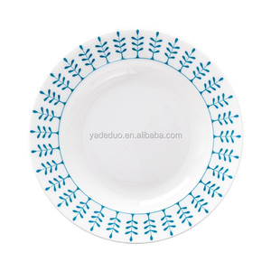 Assiettes florales en <span class=keywords><strong>porcelaine</strong></span> d'hôtel assiettes élégantes à fleurs de 8 pouces pour mariage - Product Image 5