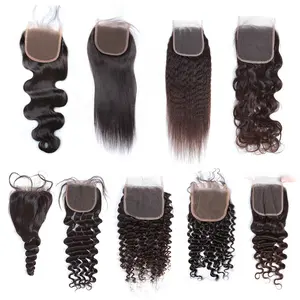 Factory Price Royce Best Quality Adina 100% Unprocessed Virgin Human Hair 4x4 Inch Natural Lace Closure