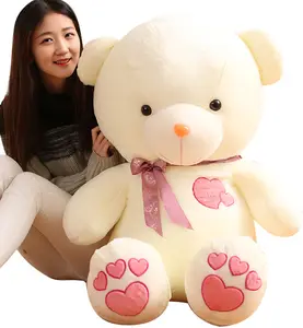 Boneka Binatang Manis Hati Merah Lembut Selamat Hari Valentine Hadiah Unicorn Plushie Beruang Mewah untuk Anak Perempuan