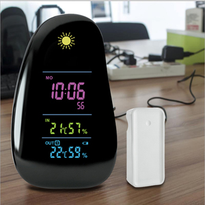China estación meteorológica CE fase lunar reloj digital con calendario escritorio temperatura - Product Image 1