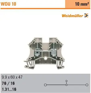 auténtico weidmüller de alimentación a través del bloque de terminales wdu 10
