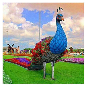 Vườn Trang Trí Hiển Thị Nhân Tạo Bướm Điêu Khắc Peacock Với Động Vật Khác - Product Image 1