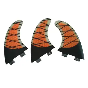 High Quality double tabs Honeycomb Fiberglass Fin Thruster surfing Surfboard Fins