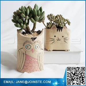 Vaso per <span class=keywords><strong>Piante</strong></span> Succulente in Ceramica Grezza a Forma di Animale Carino - Product Image 3