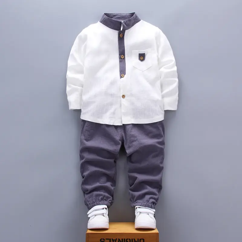 2018 מכירה לוהטת סיטונאי אביב סתיו ללבוש תינוק בגדים פעוט ילד נטו בגדי חליפה