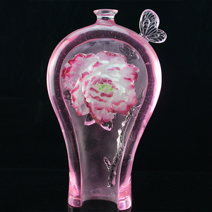 Arte Popular jarrones para <span class=keywords><strong>la</strong></span> decoración del hogar florero de cristal con agradable decoración arte florero de vidrio artesanía - Product Image 1